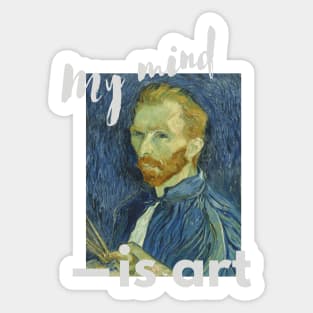 Van Gogh - My Mind is Art Sticker